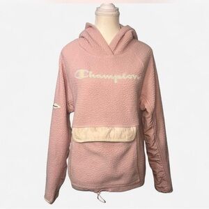 Champion Blush sherpa Hoodie size Medium